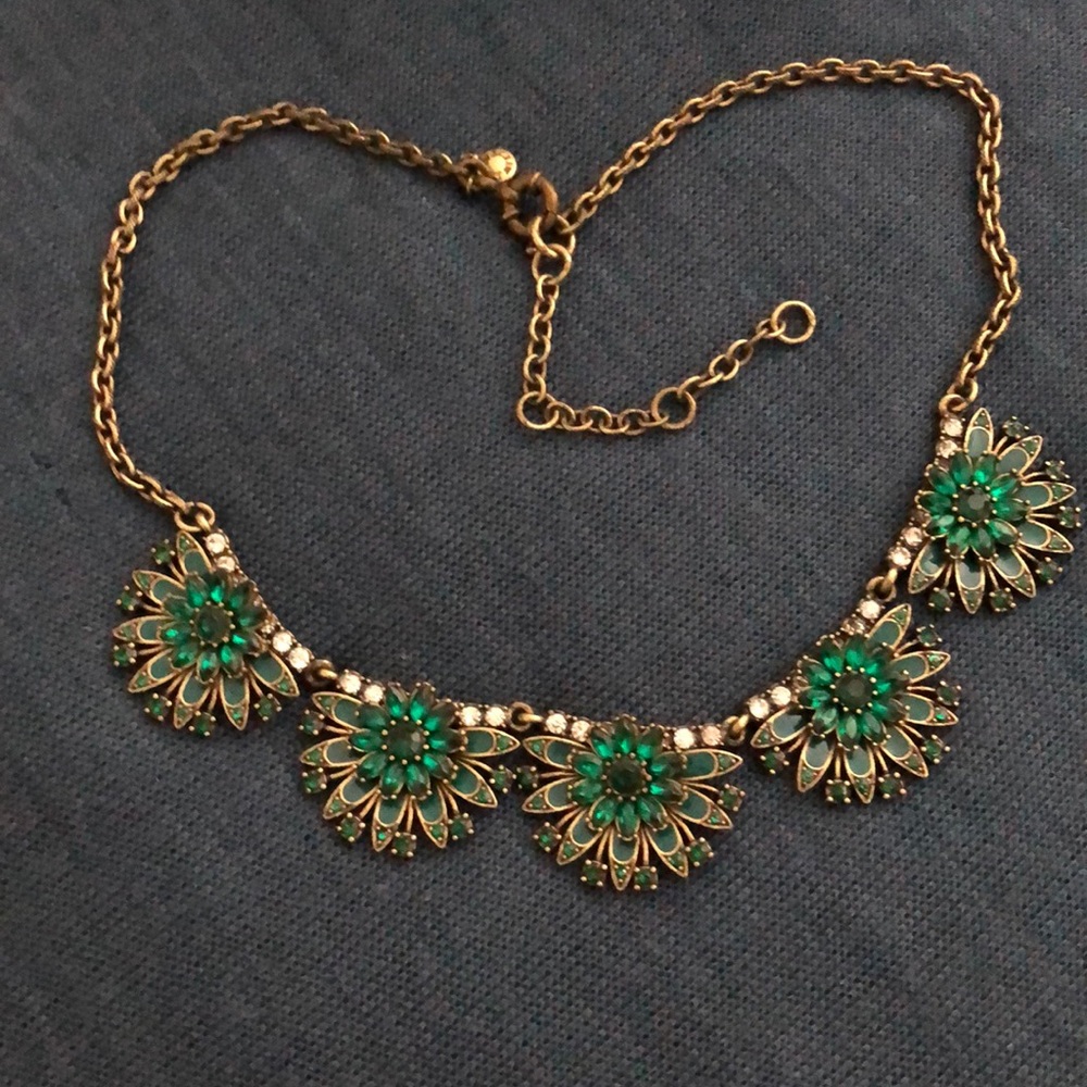 J.Crew Emerald green necklace